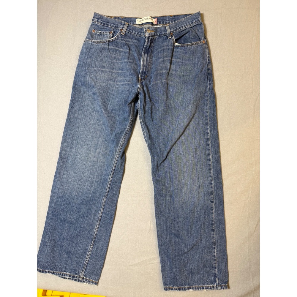 Levi's 569 Loose Straight Mens W38 L34 Blue Denim Jeans 005690601